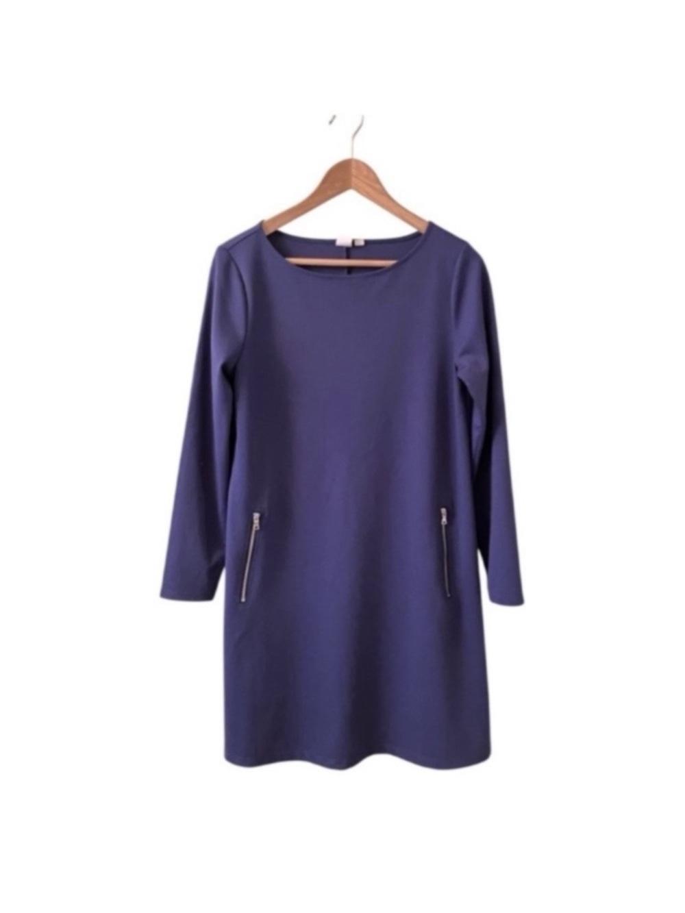 Gap Long Sleeve Blue Shift Dress size 8